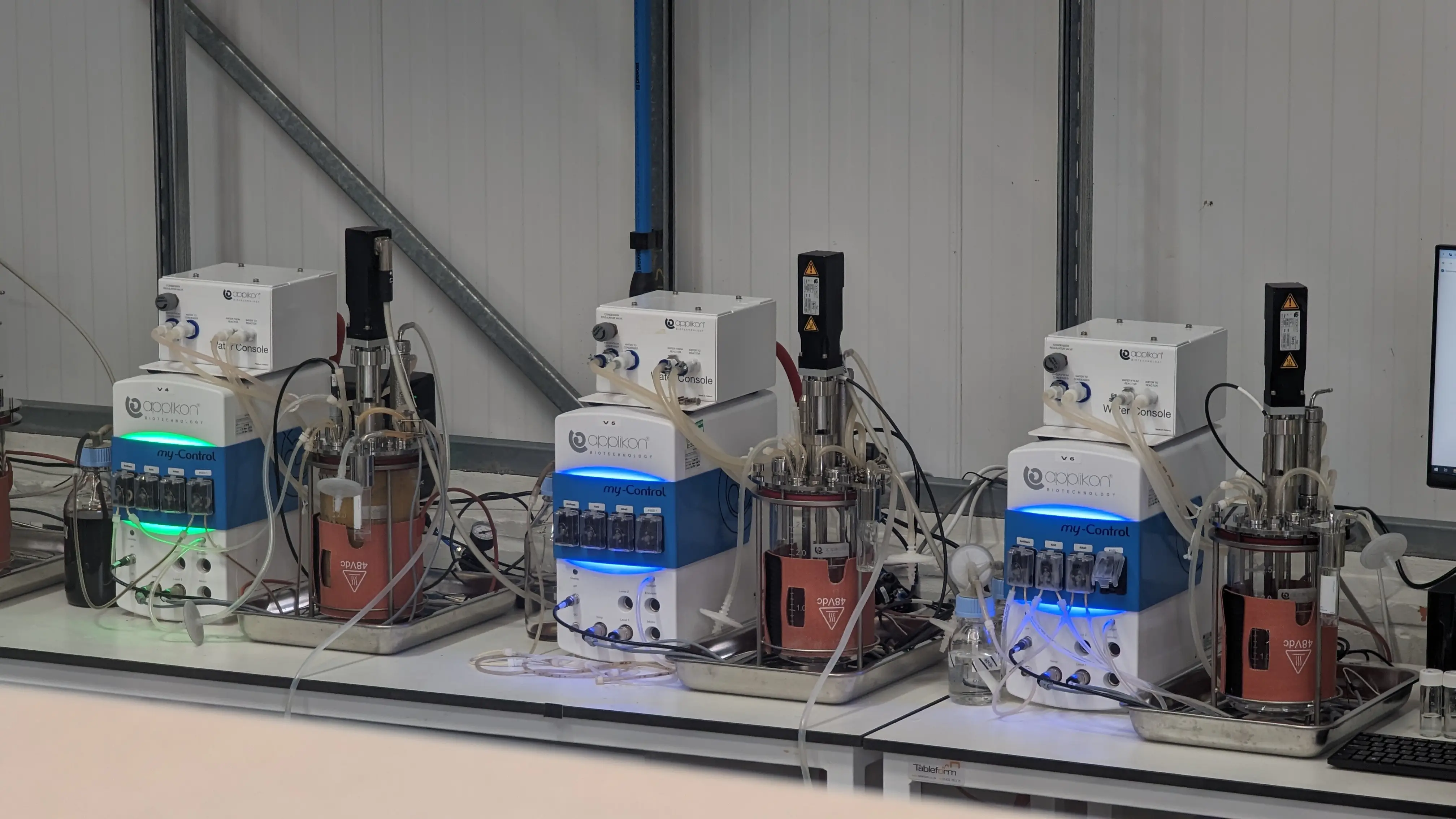 Three bench-scale bioreactors